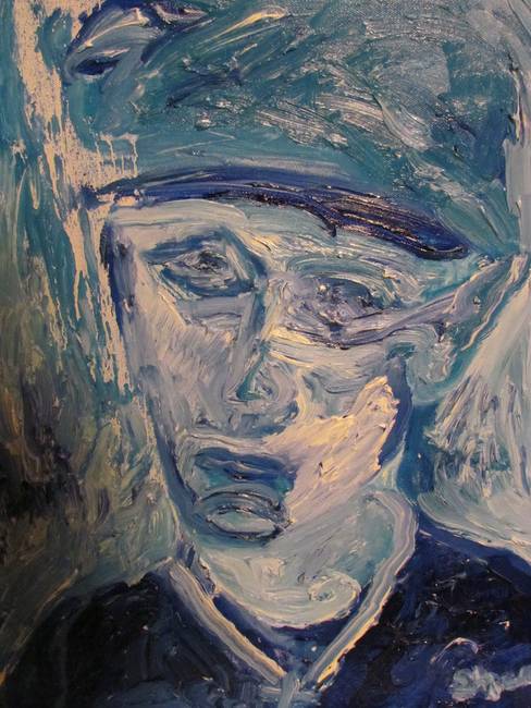 488x650 Sad Man By Shea Holliman - Sad Man Painting