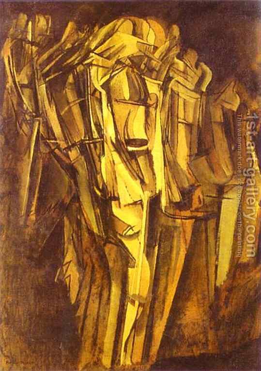 539x764 Sad Young Man In A Train Marcel Duchamp Reproduction 1st Art Gallery - Sad Man Painting