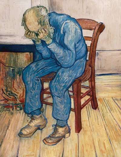 400x519 Old Man In Sorrow (On The Threshold Of Eternity) By Vincent Van - Sad Man Painting