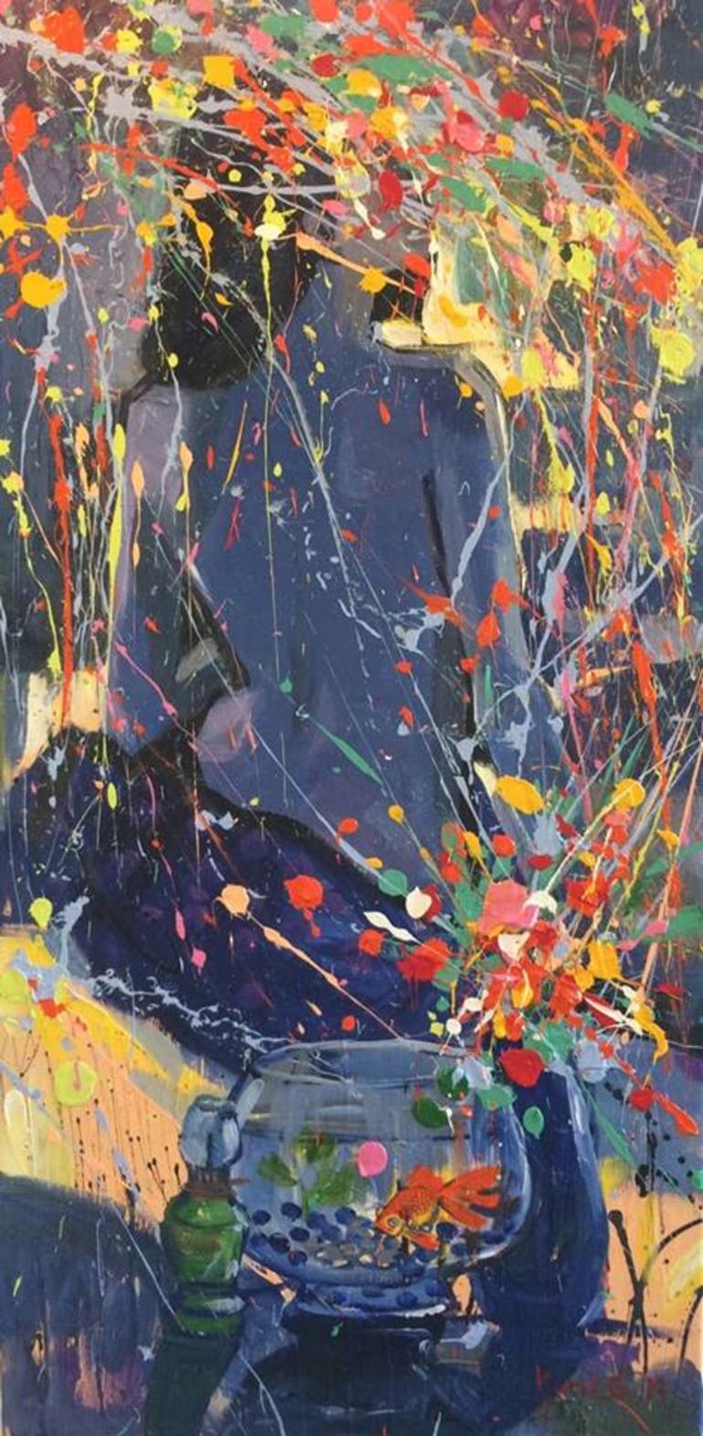 770x1572 Saatchi Art Sad Painting By Tran Kuolg - Sad Painting