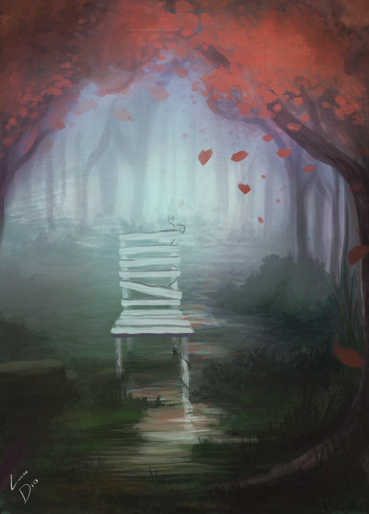 757x1055 Sad Forest - Sad Painting