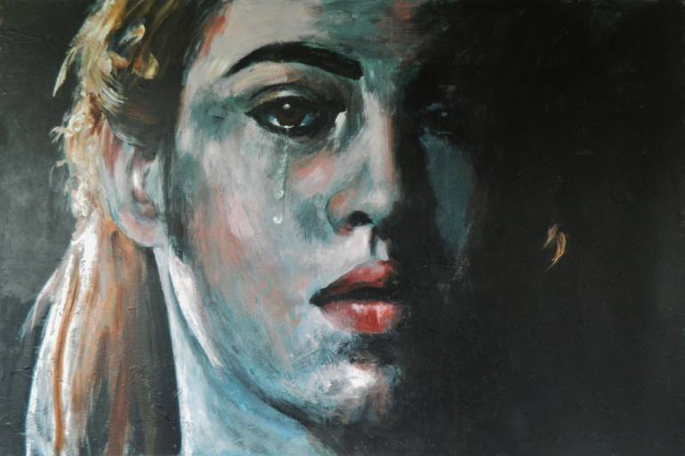 770x513 Saatchi Art Sad Painting By Jacqueline Klein Breteler - Sad Painting