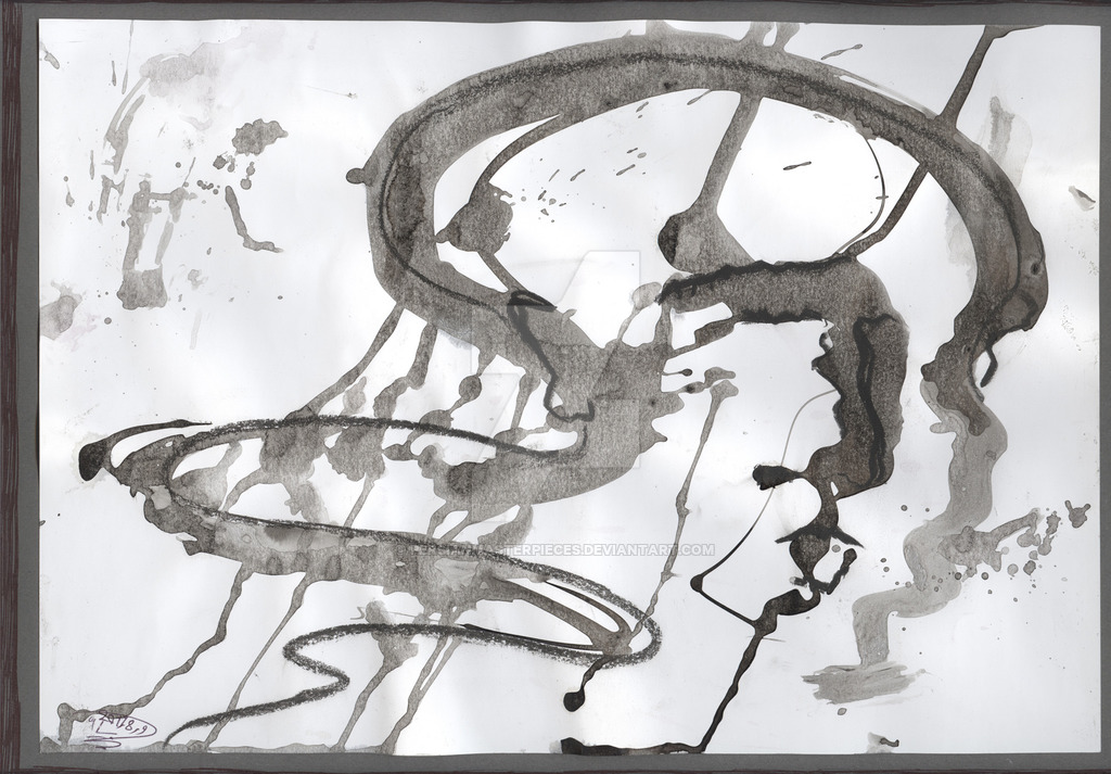 1024x713 Abstract Painting Ink Pastel Sad Man By Persianmasterpieces - Sad Painting Abstract