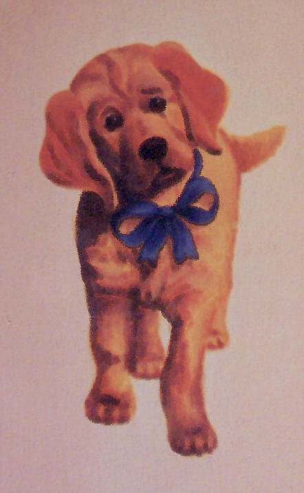 442x716 Sad Puppy Painting By Suzn Art Memorial - Sad Puppy Painting
