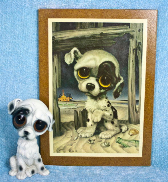 589x640 Gig Big Eyes Collection On Ebay! - Sad Puppy Painting