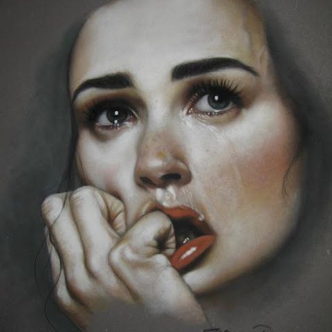 480x480 331 Best Sadness Images On Crying Eyes Painting - Sad Woman Crying Painting