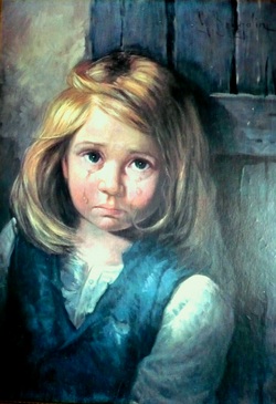 250x365 Bragolin - Sad Woman Crying Painting