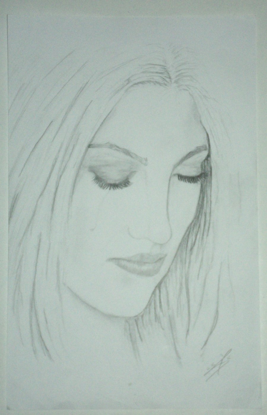 900x1398 Crying Woman By Krkr7000 - Sad Woman Crying Painting