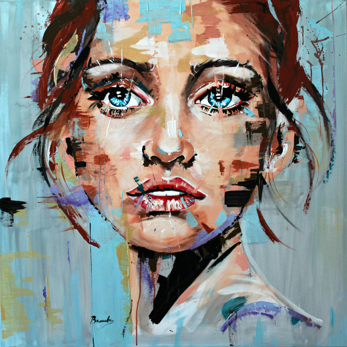 Sad Woman Painting at PaintingValley.com | Explore collection of Sad ...