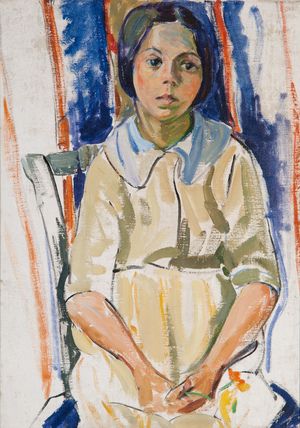 300x428 The Sad Woman (Oil Painting) By Edith Lake Wilkinson Art I Love - Sad Woman Painting