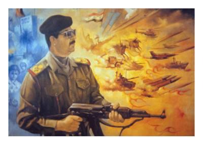 400x300 Saddam Hussein Fresco - Saddam Hussein Painting