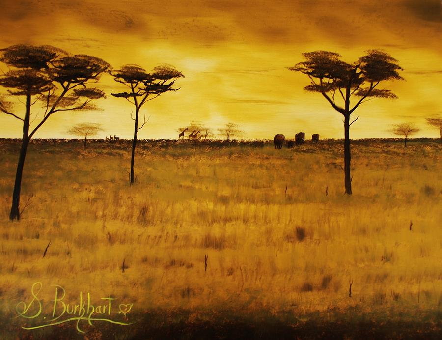 900x692 My African Safari Painting By Shawna Burkhart - Safari Painting