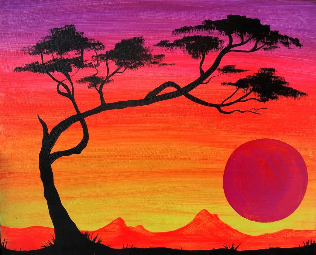 1040x840 Safari Glow - Safari Painting