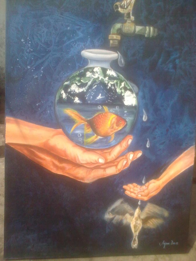 675x900 Safe Water Painting By Arjun Das - Safe Painting