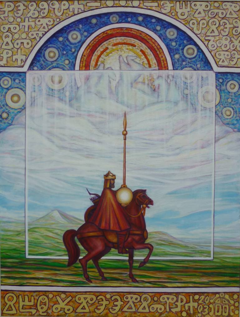 770x1016 Saatchi Art The Warrior The King The Sage Painting By Ivan - Sage Painting