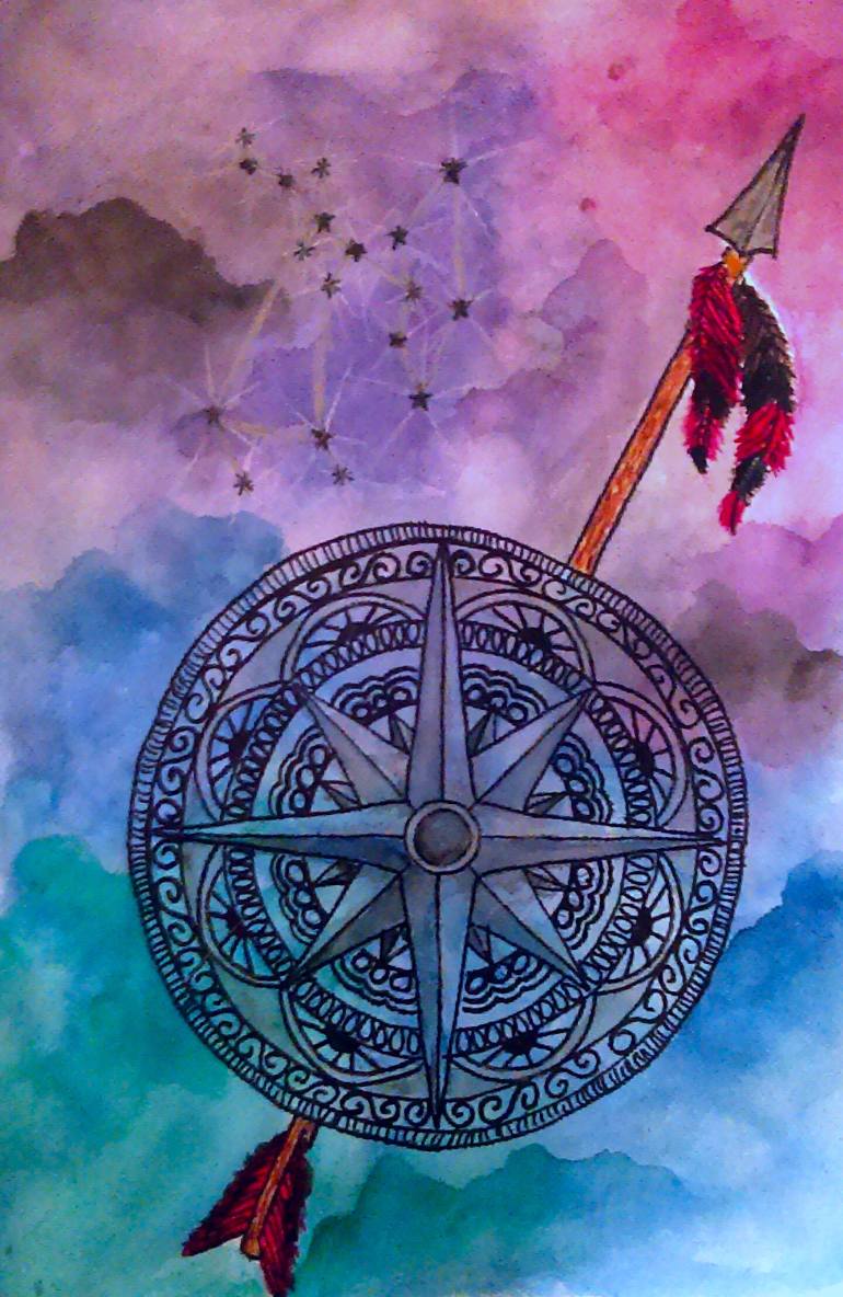 770x1184 Saatchi Art Sagittarius Painting By Jen Hallbrown - Sagittarius Painting