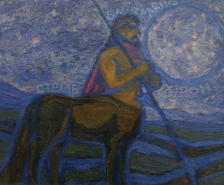 770x636 Saatchi Art Sagittarius Painting By Olena Kamenetska Ostapchuk - Sagittarius Painting
