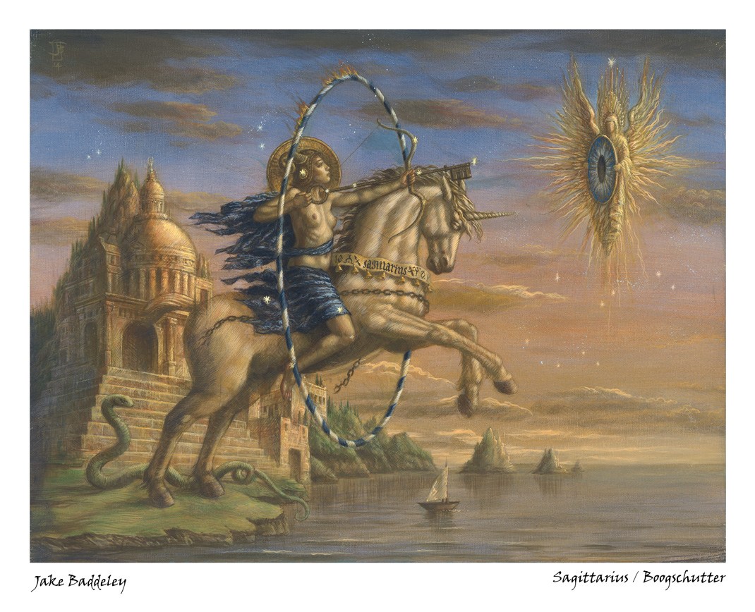 1070x868 Sagittarius From The Zodiac Series By Jake Baddeley - Sagittarius Painting