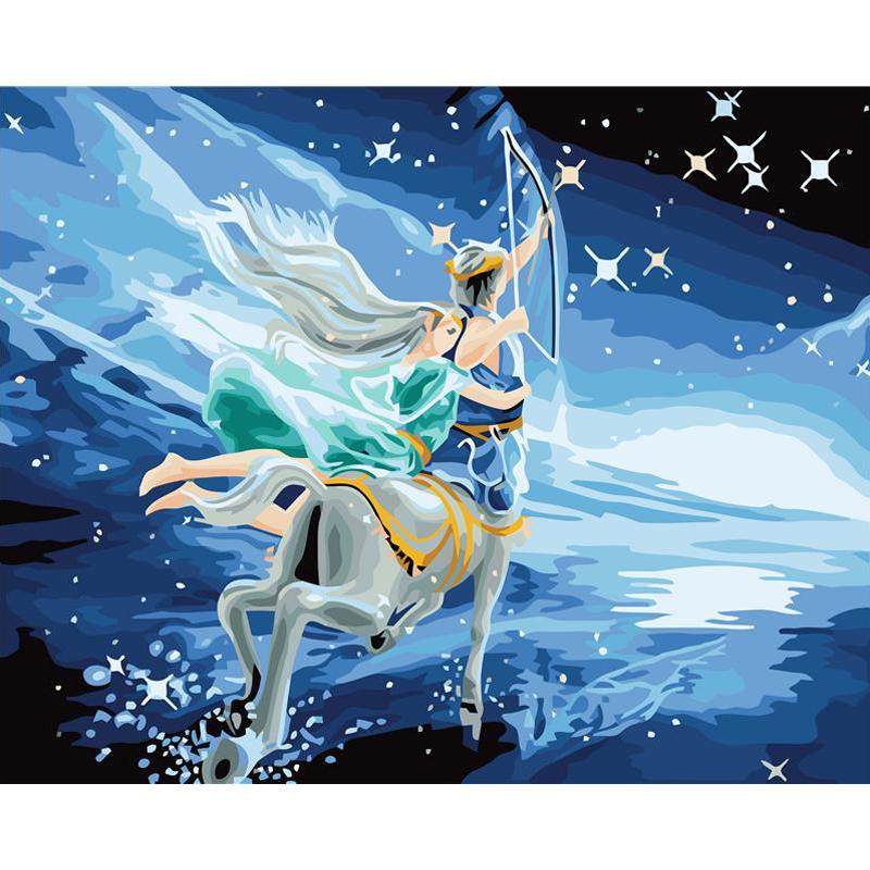 800x800 Diy Sagittarius Zodiac Sign Painting By Numbers Kit Bigbold Shop - Sagittarius Painting