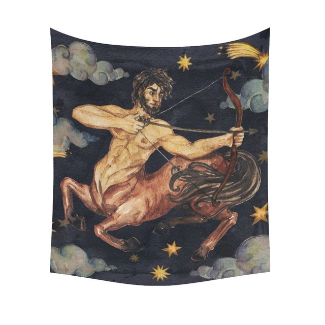 640x640 Vintage Retro Sagittarius Painting Home Decor Wall Art, Zodiac - Sagittarius Painting