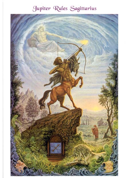 450x619 Johfra Bosschart Sagittarius Centaur, Diogenes And Jupiterzeus - Sagittarius Painting