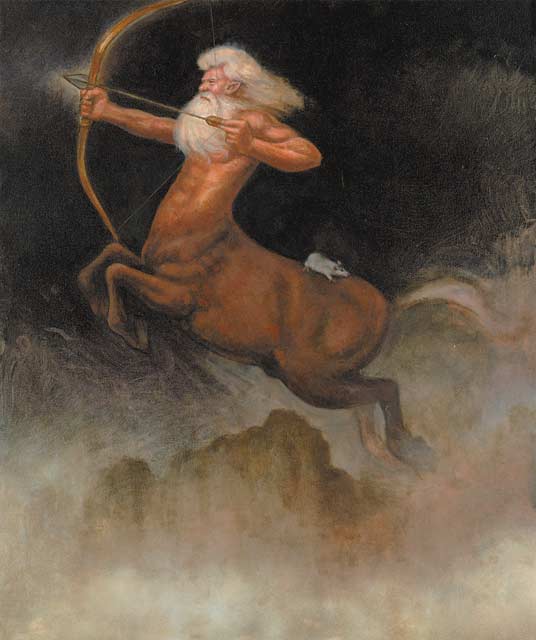 536x640 Rat Sagittarius Art Print - Sagittarius Painting