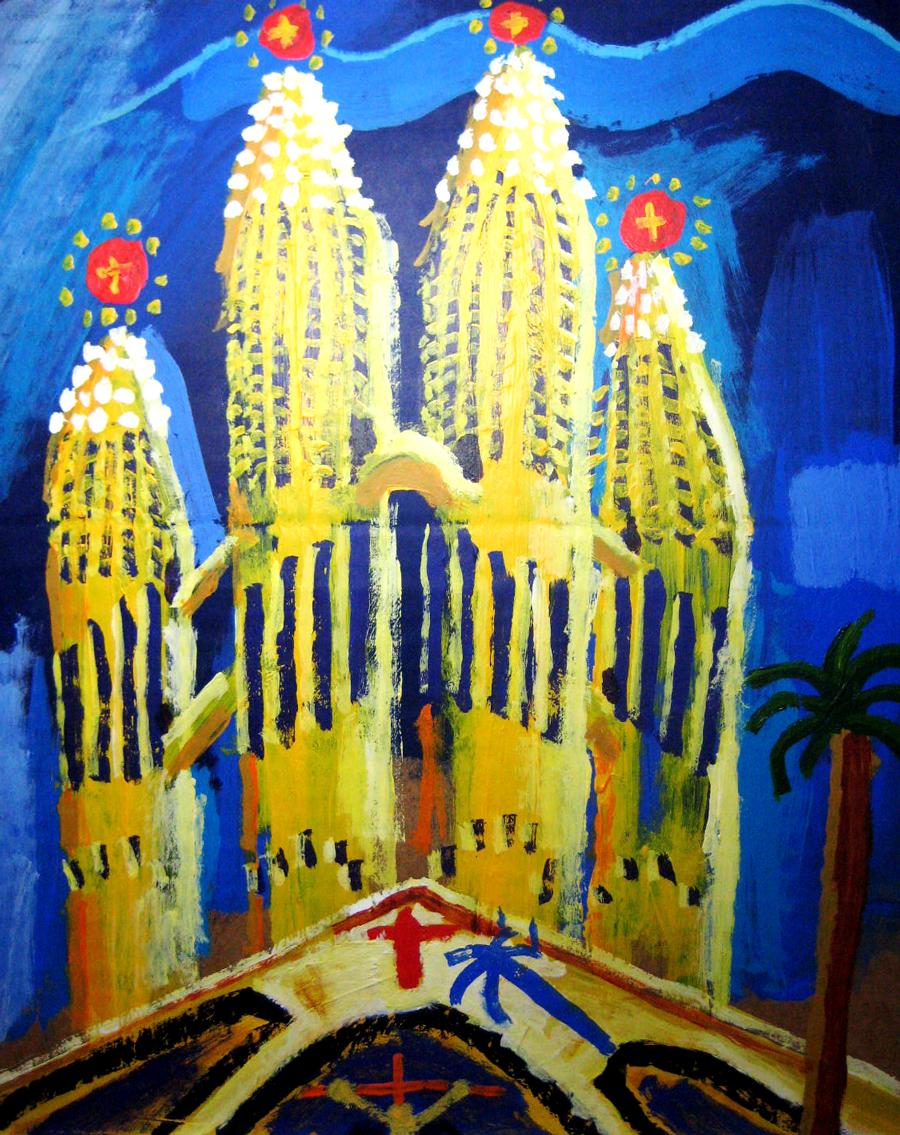 900x1135 Lostappeared! Live Painting Sagrada Barcelona. - Sagrada Familia Painting