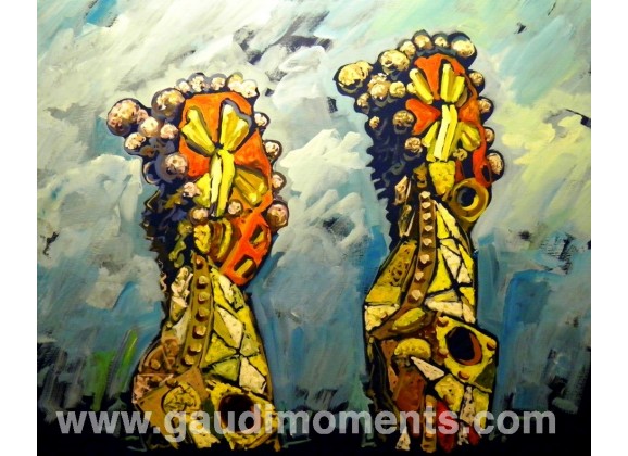 578x420 Oil Painting - Sagrada Familia Painting