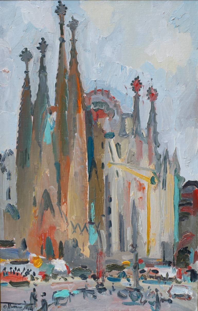 770x1212 Saatchi Art Sagrada Familia, Evening Painting By Ostap Patyk - Sagrada Familia Painting