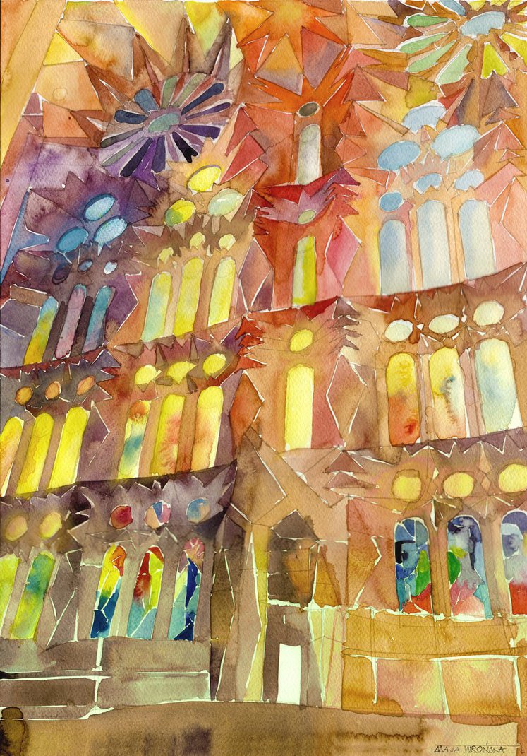 747x1070 Sagrada Familia By Takmaj - Sagrada Familia Painting