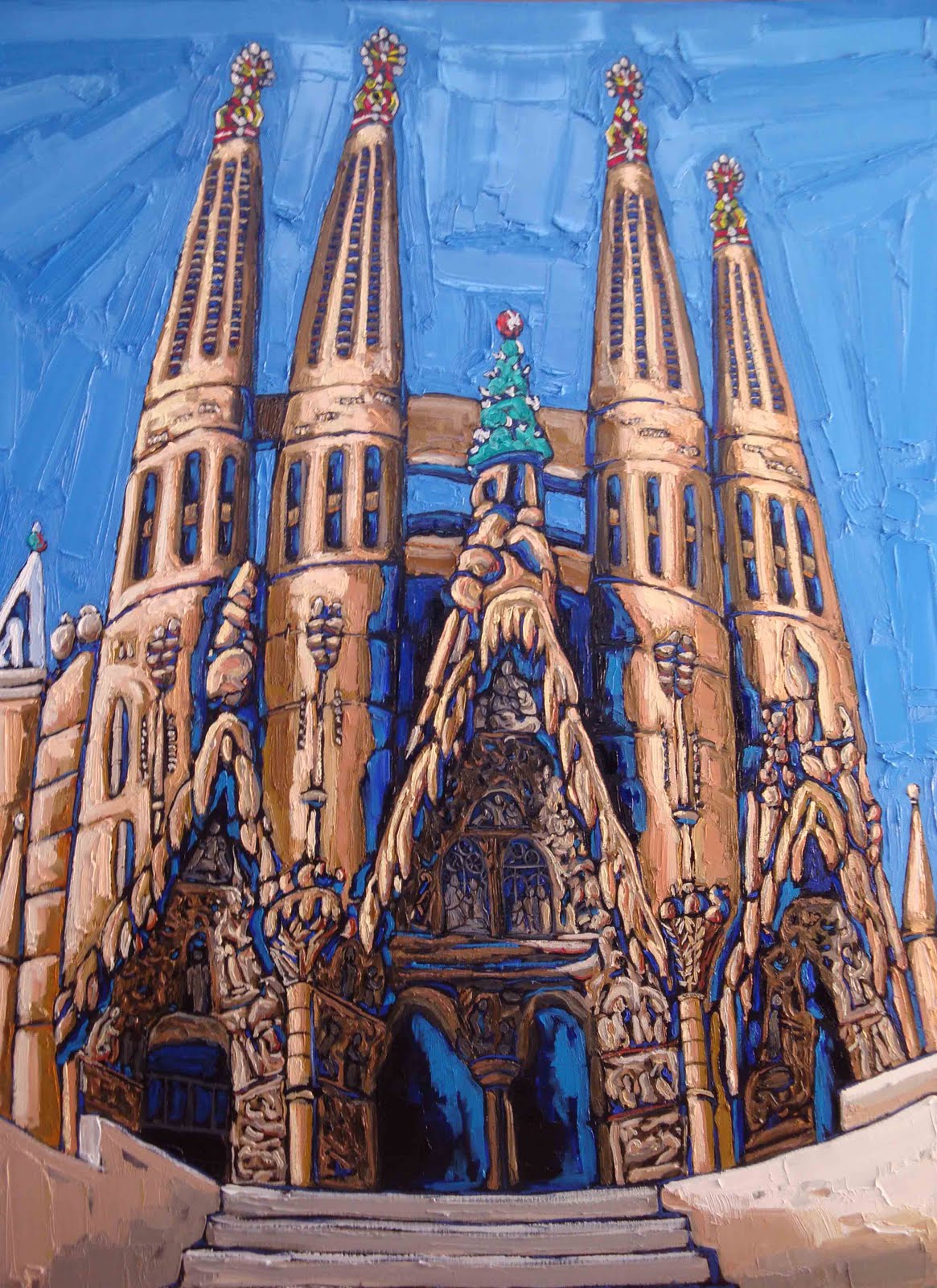 1165x1600 What's Neil Painting This Week November 2009 - Sagrada Familia Painting