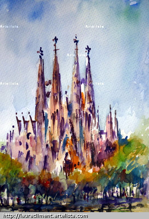 523x768 La Sagrada Familia Laura Climent - Sagrada Familia Painting