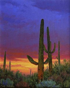 240x300 Saguaro Cactus Paintings Fine Art America - Saguaro Cactus Painting