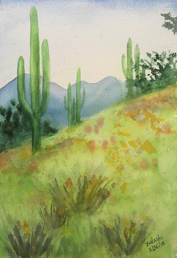 617x900 Saguaro Painting By Belinda Balaski - Saguaro Painting