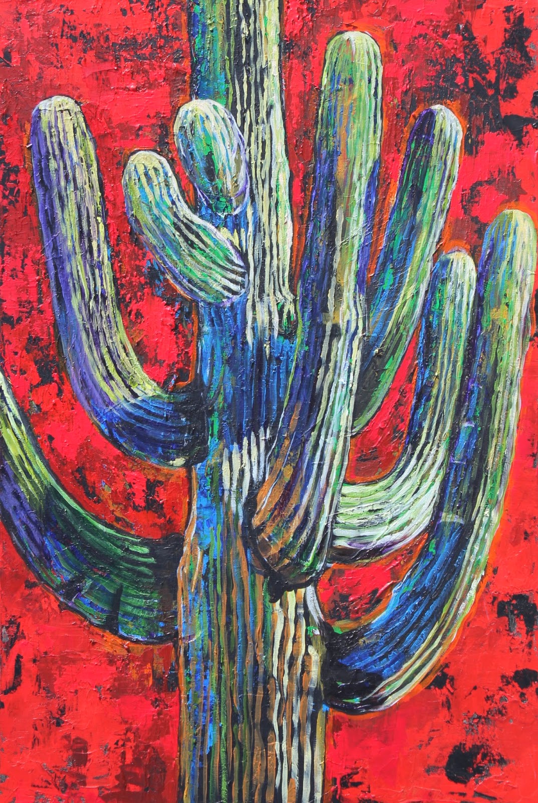 1073x1600 Whimsical Mixed Media Dress Painting, Hanging Out To Dry - Saguaro Painting