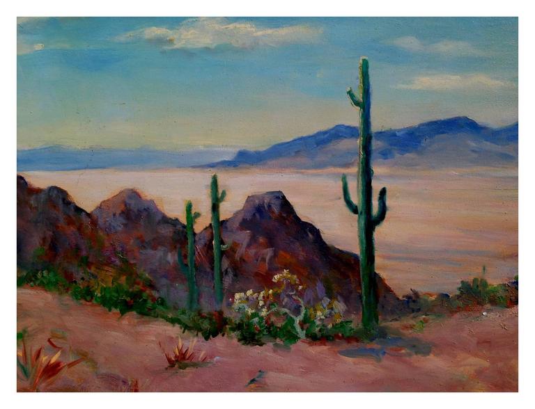 768x588 Frank Montague Moore - Saguaro Painting