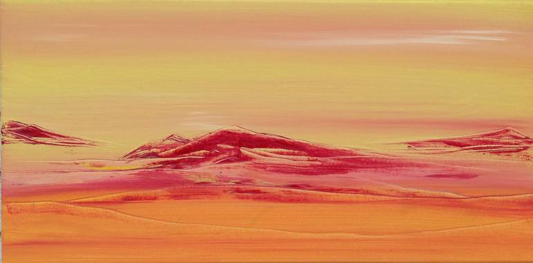 770x380 Saatchi Art Red Mountains In Sahara Desert Painting By Marina Egorova - Sahara Desert Painting