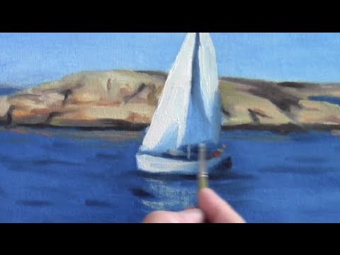 480x360 Oil Painting Tutorial Of A Sailboat By Yong Chen, Part 3 - Sailboat Oil Painting