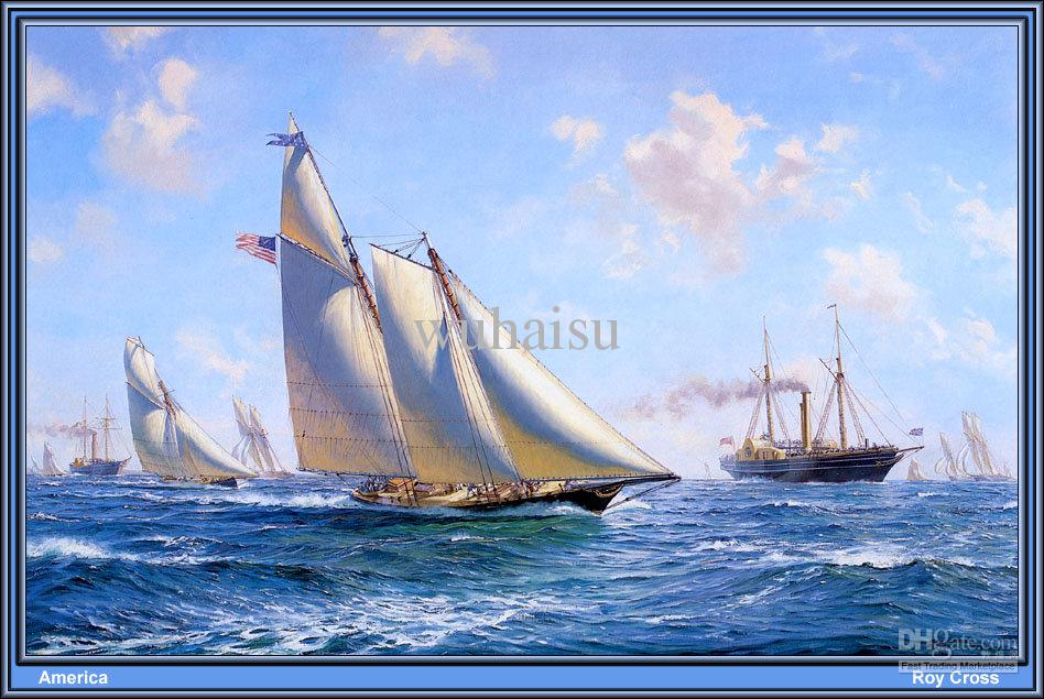 sailboat painting oil