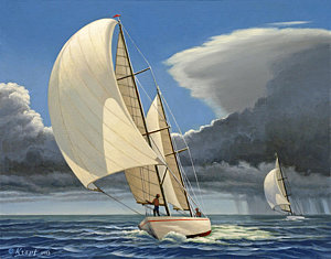 300x235 Sailboat Paintings Fine Art America - Sailboat Painting