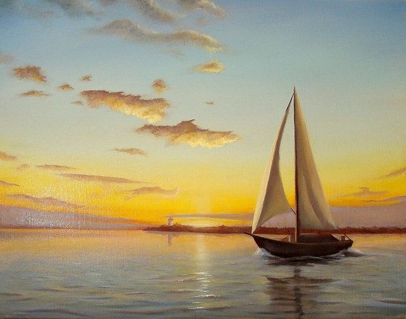 570x449 Sailboat Painting - Sailboat Painting