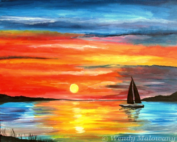 621x500 Sailboat Paint Party - Sailboat Painting Images