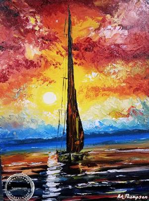 300x406 Sailboat M.thompson Studio - Sailboat Painting Images