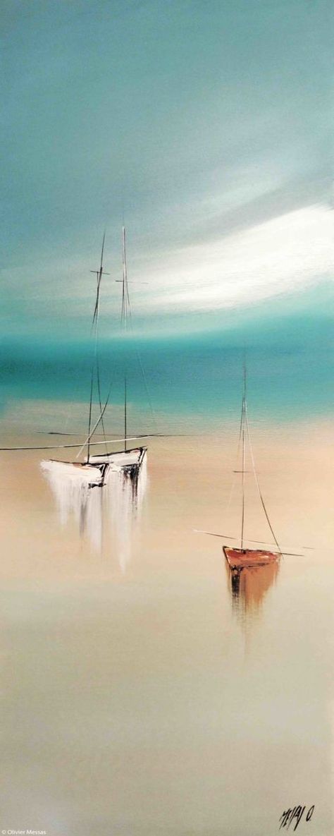 474x1185 Iii - Sailboat Painting On Canvas