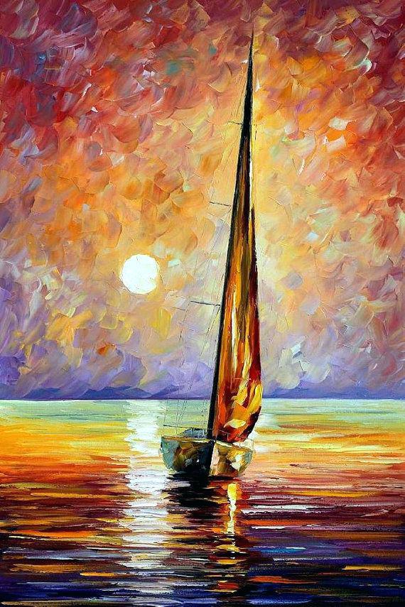 570x855 Sailboat Paintings On Canvas Marcstan - Sailboat Painting On Canvas