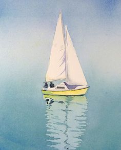236x293 Poppy Balser Watercolor Art Paintings Of Water And Landscapes - Sailboat Painting Watercolor