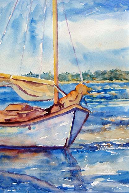 416x620 Welcome To My Website - Sailboat Painting Watercolor