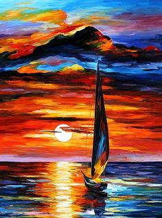 236x317 Sailboat Oxs Mermaids Acrylic Art And Acrylics - Sailboat Sunset Painting