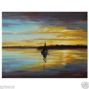 sunset sailboat paintings