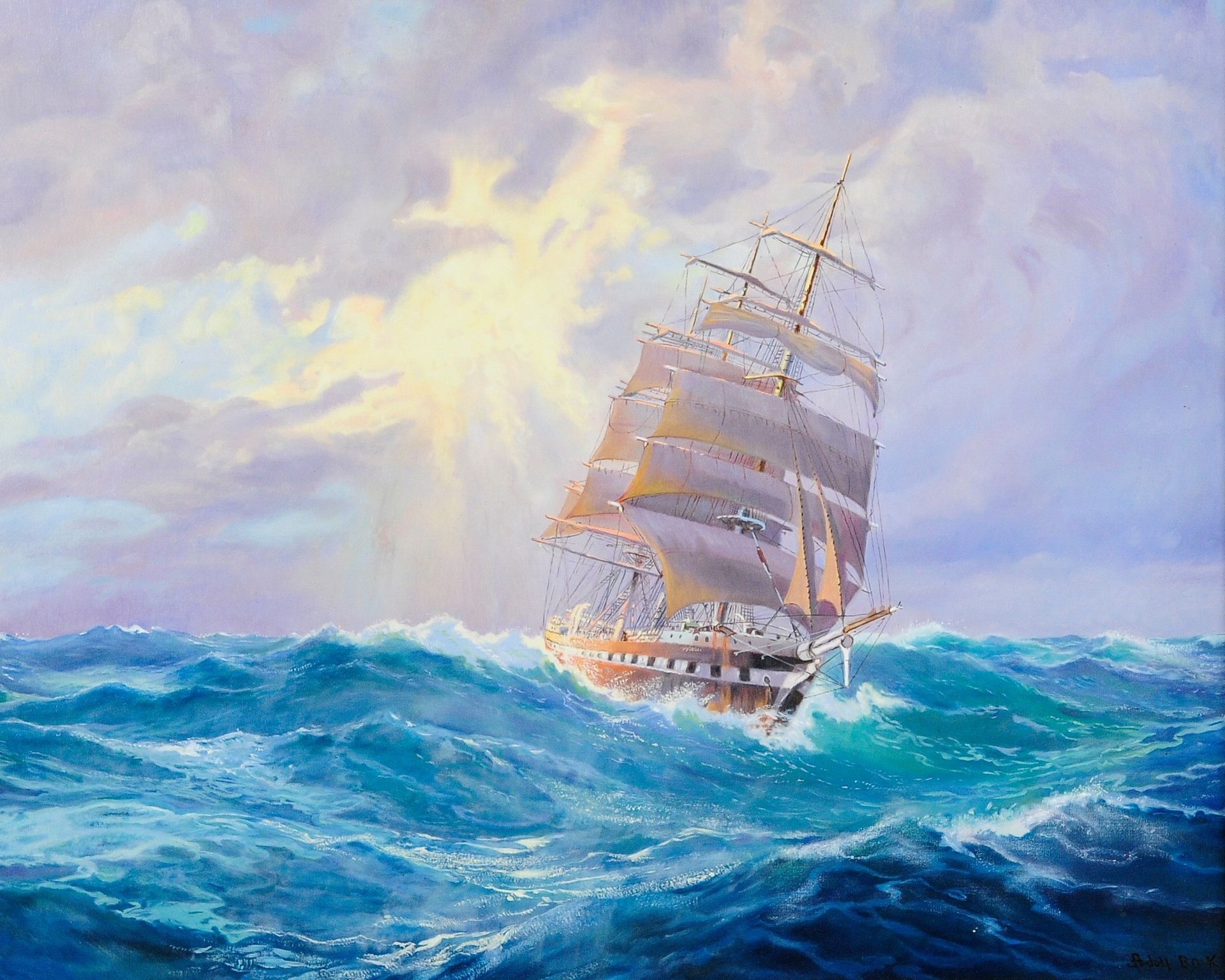 1920x1536 Pictures Ships Sailing Painting Art - Sailing Painting